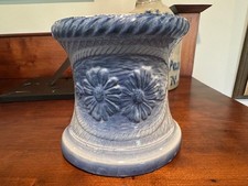 Antique Blue and White Salt Glaze Stoneware apple blossom jardiniere base