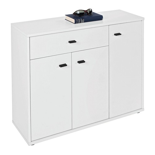 Kommode - perlweiß - 88 cm Sideboard Anrichte Beistellschrank - Bild 1 von 5