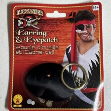 Pirate Eye Patch Earring Dress Up Halloween Adult Kids Costume Accessory 8