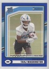 2024 Panini Donruss Rated Rookie Blue Press Proof Tahj Washington #346 1eh5
