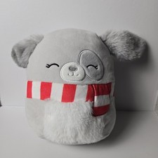 Squishmallows Ivy the Dog 8  Christmas 2022 Plush Red Scarf Holiday Collecti