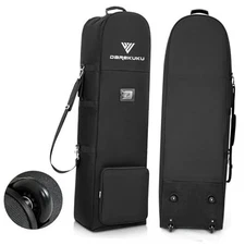 Golf Travel Bags for Airlines with Adjustable Support Rod and Black Shoulder