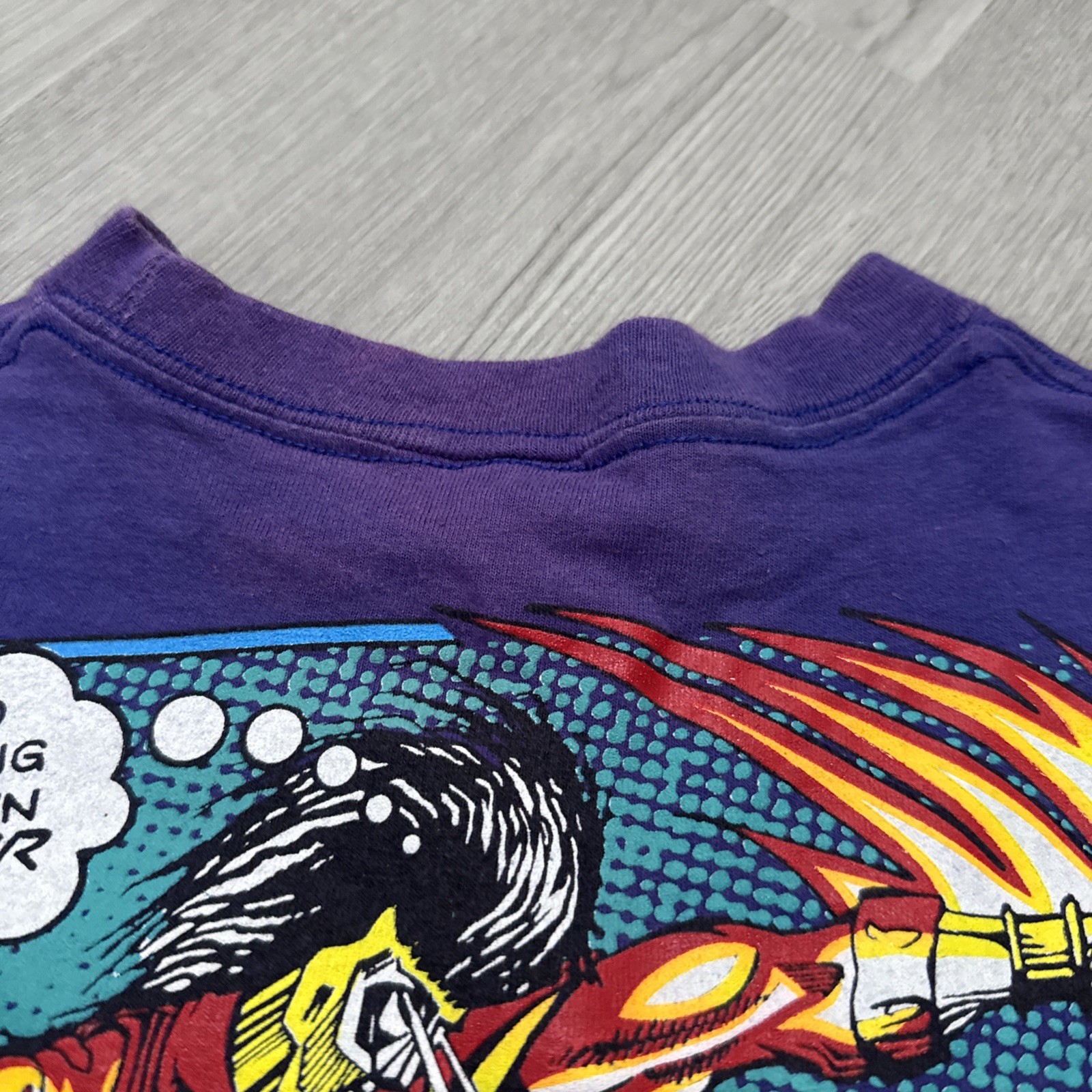 Vintage Levi’s Shirt Size Medium ‘Edge Master’ Super Hero Comic Book Rare Grail image 4