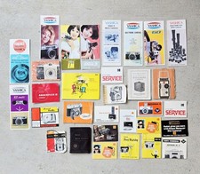 Lot of Assorted Vintage Camera Manuals Booklets Guides Kodak , Argus, Agfa
