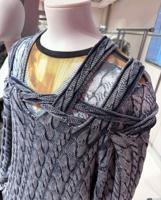HM x Glenn Martens Charcoal Cable Knit Cardigan Size S BNwT Sold Out