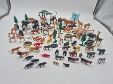 Lot Of Over 75 Animal Figures/ Trees/ Rocks All Different Sizes Safari Zoo P10