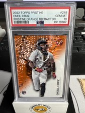 2022 - Topps Pristine - Orange Refractor -  /25 ONeil Cruz #248 PSA 10 SSP SP