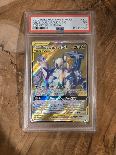 Arceus & Dialga & Palkia-GX graded PSA 7 for sale on eBay
