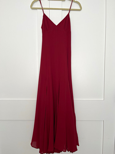 Moschino Couture, Vintage 90s Moschino Couture Red Pleated Maxi Gown Dress Italy 1994-1995