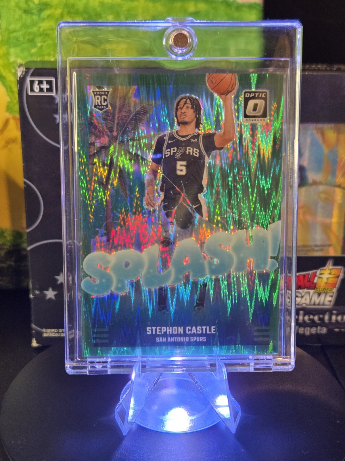 💎 2024-25 Panini Optic - Stephon Castle #14 Splash! Green Shock Prizm (RC) /149
