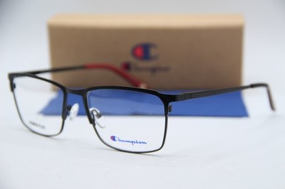 NEW CHAMPION SNAP C02 BLACK RED AUTHENTIC FRAMES EYEGLASSES 55-17