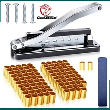 New Heavy Duty Bench Hose Ferrule Crimper Crimping Tool 5 Dies With 100 Ferrules