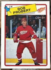 1988-89 OPC #181 BOB PROBERT ROOKIE CARD DETROIT RED WINGS NRMT!!!!. rookie card picture
