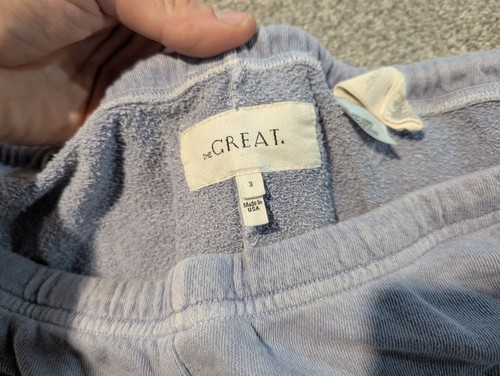 Pantaloni della tuta The Great donna 3 blu gamba larga cropped jogger con coulisse - Foto 2 di 13
