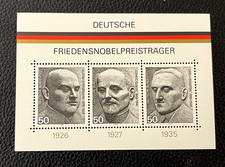 Bund, Block 11 , Mi 871-873 , Friedensnobelpreistr&auml;ger , postfrisch ** 1975