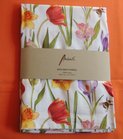 Ambiente Geschirrtuch FrüHling Blumen Bienen Geschirrhandtuch KüChe Tulpen Kroku