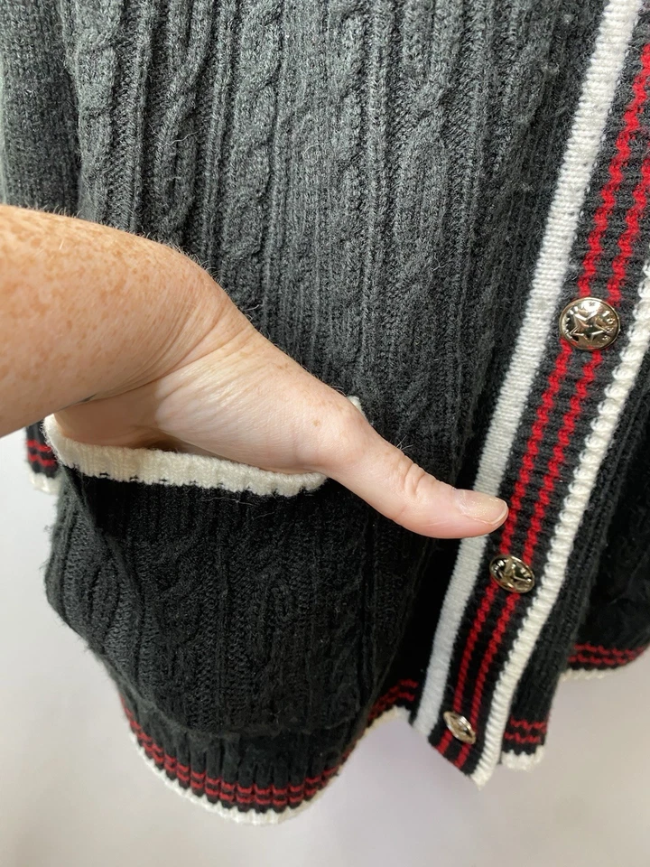 Suéter acadêmico feminino Tommy Hilfiger tamanho XL náutico Preppy Scholarly Twee - Imagem 4 de 4