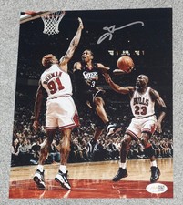 ALLEN IVERSON Signed SIXERS vs Jordan Rodman ...