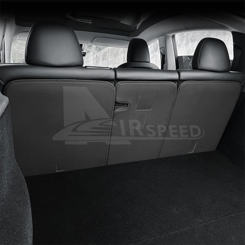 Car Rear Seat Back Anti-Kick Pad Black Leather For Tesla Model Y Juniper 2025-UP - Picture 10 of 10