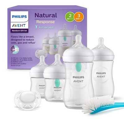 Philips Avent Babyflaschen mit AirFree Ventil, Geschenkset für Neugeborene   4