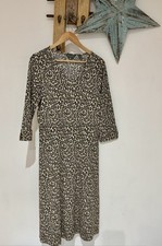 Ruth Langsford Leopard Animal Print V-Neck Fit & Flare Stretch Midi Dress UK 16