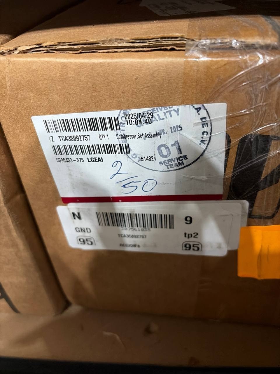 TCA35892757 Unused LG OEM Refrigerator Compressor