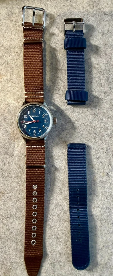 Bulova Hack Watch Automatic 37mm Blue Field Heritage Reissue - 96A282 - image 2 of 2