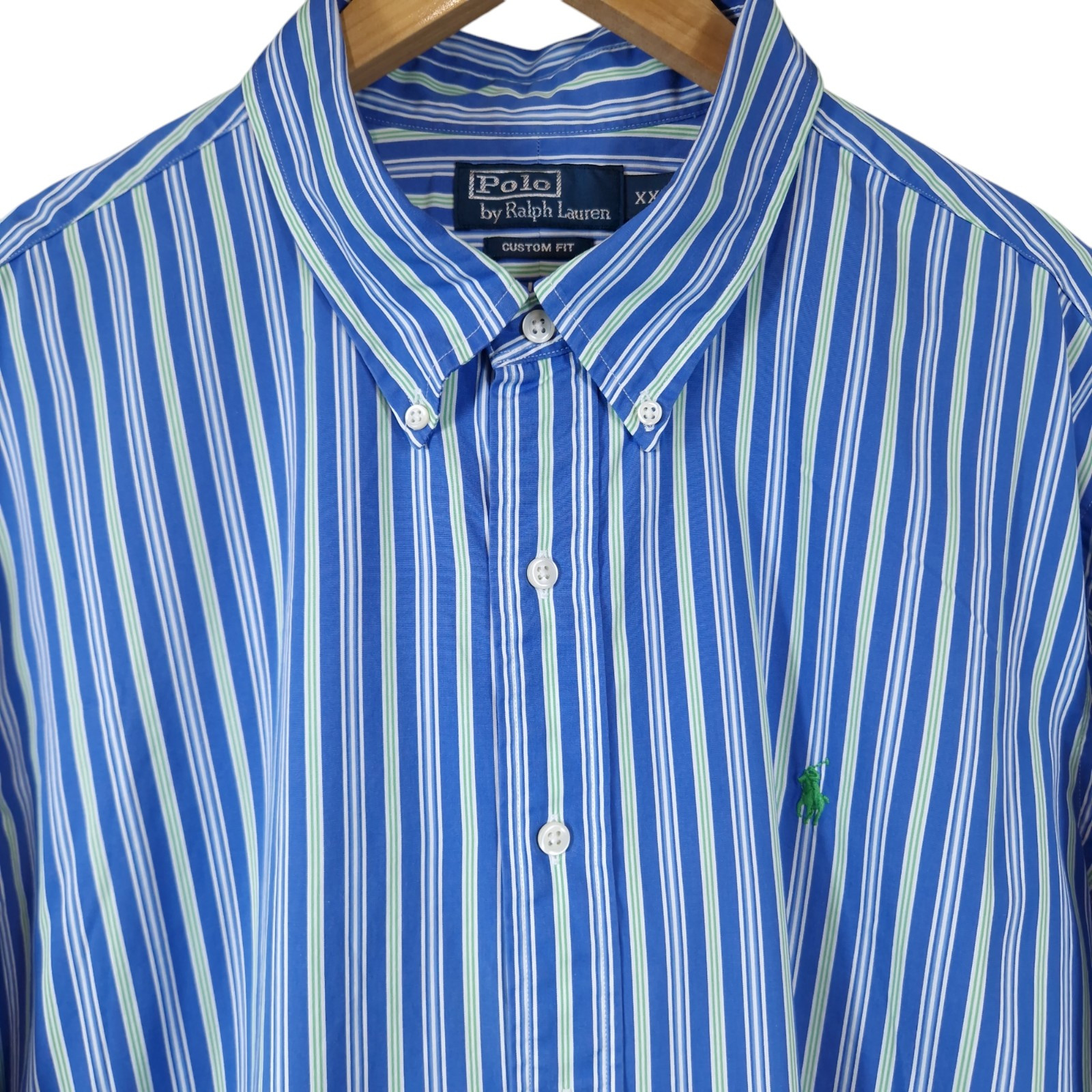 Mens Ralph Lauren Striped Shirt Long Sleeve 2XL 