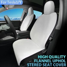 For Tesla Model 3/Y High Quality Flannel Upholstered Seat Cover Snug WarmCushion