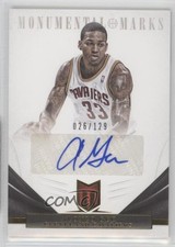 2012-13 Panini Momentum Monumental Marks 26/129 Alonzo Gee #61 Auto 3d4