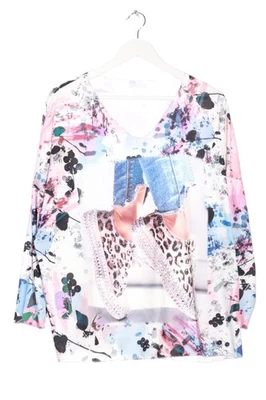 MADE IN ITALY Chemisier kimono Dames Blouse T EU 52 blanc-bleu-rose - Photo 1/4