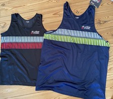 View From Men's Performance Running Singlet Track Field Vest Retro S-L BNWT