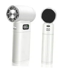 Handheld Mini Turbo Fan 120000RPM 6-Speed Turbo Power 9000mAh Portable White