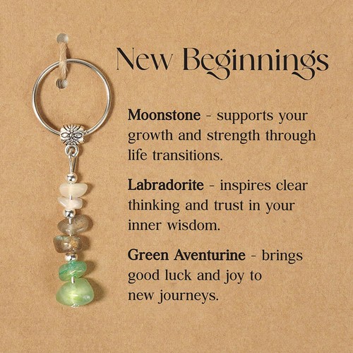2025 Natural Crystals Keychain Gift For New Beginnings Small Healing Stones - Picture 8 of 24
