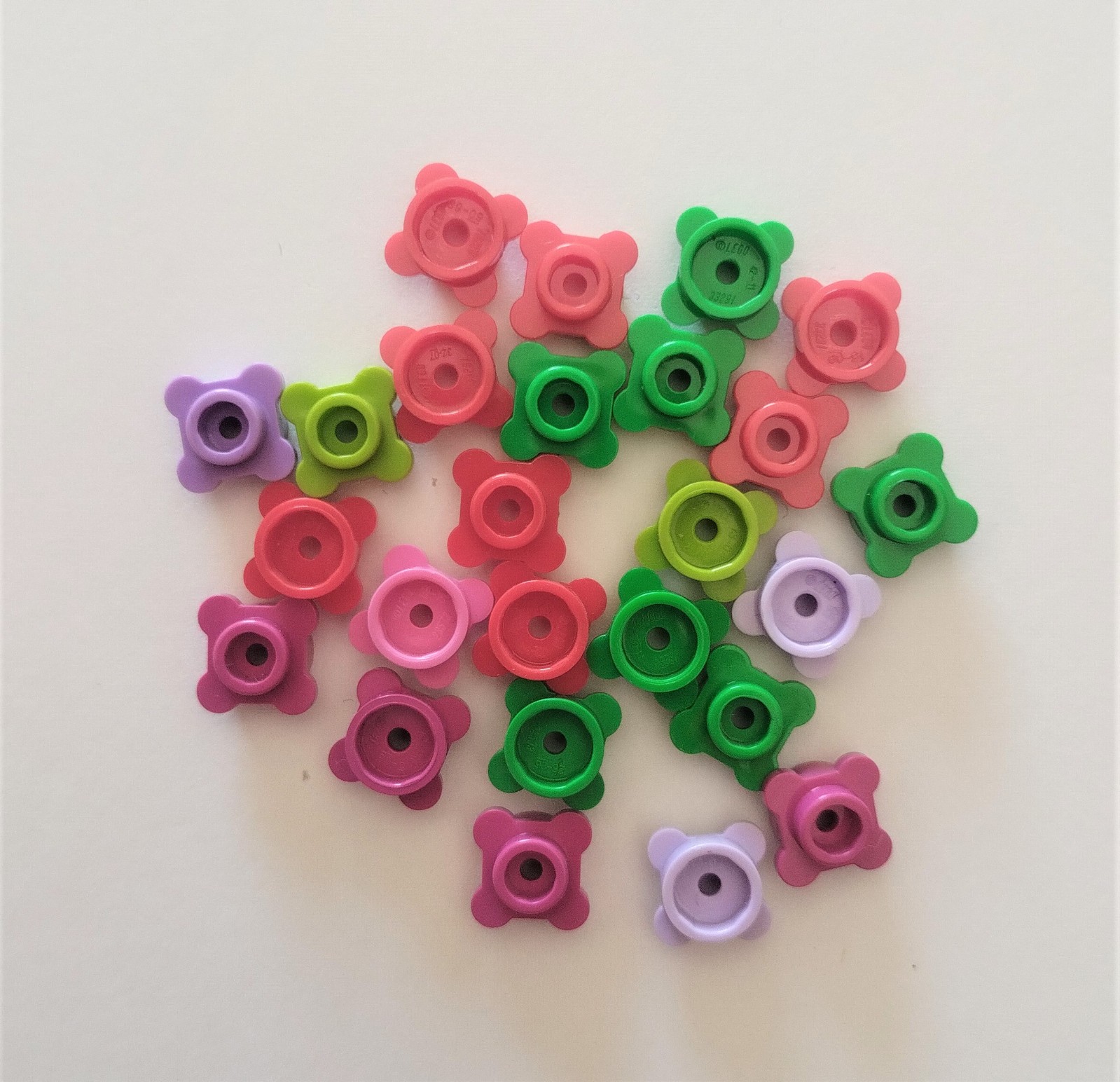 Lego 25x Mixed Colours Flowers 1x1 Fiori Misti Mattoncini Costruzioni Vintage