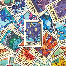 Pokemon Anime Card Elemental Style Sticker Lot of 50pcs Umbreon NEW Artwork