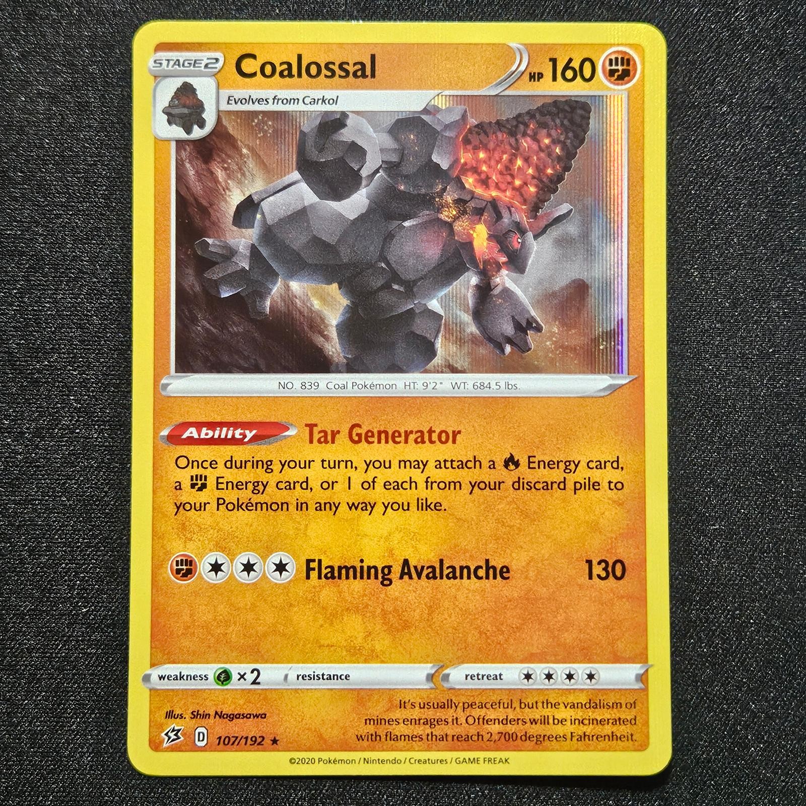 Pokemon COALOSSAL 107/192 REBEL CLASH Holo
