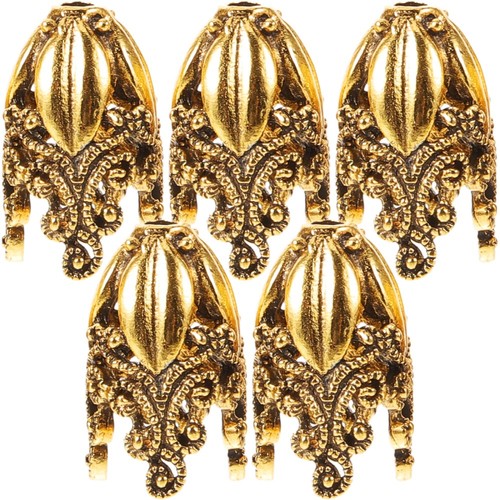 SUNNYCLUE 1 boîte 480 pièces 16 Styles Bouchons de Perles d'or Antiques SUNNYCLUE 1 boîte 480 pièces 16 Styles Bouchons de Perles d'or Antiques
