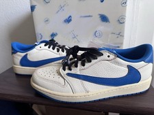 Jordan 1 Retro x Fragment Design x Travis Scott Low Blue for Sale