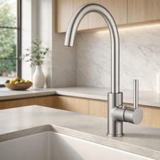 Scarba Swan Spout Single Lever Chrome Tap