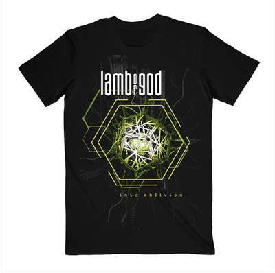 SALE!!! Lamb of God Into Oblivion Hexagon T-shirt All Size