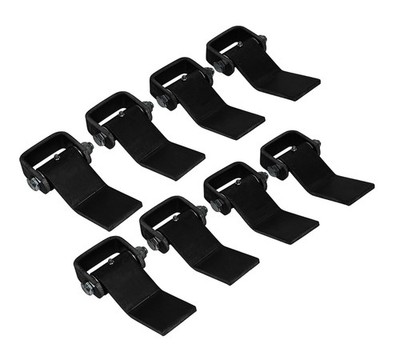 (8 Pack) Black Strap Style Long Leaf Steel Weld On Dump Trailer Door Hinge