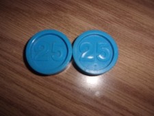 Fisher Price replacement quarter 25 cent blue coins 2 for cash register 926