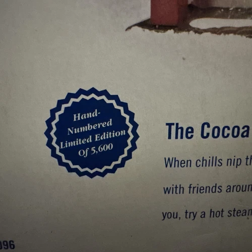 Dept 56 The Cocoa Stop The Original Snow Village 55096 Limited Edition In Box - Picture 3 of 18