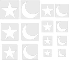 Moon and Star Stencil 14 Pcs Different Size Moon Star Stencils for Painting