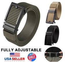 Mens Ratchet Belt Nylon Web Belts for with Automatic Slide Buckle Tactical belt