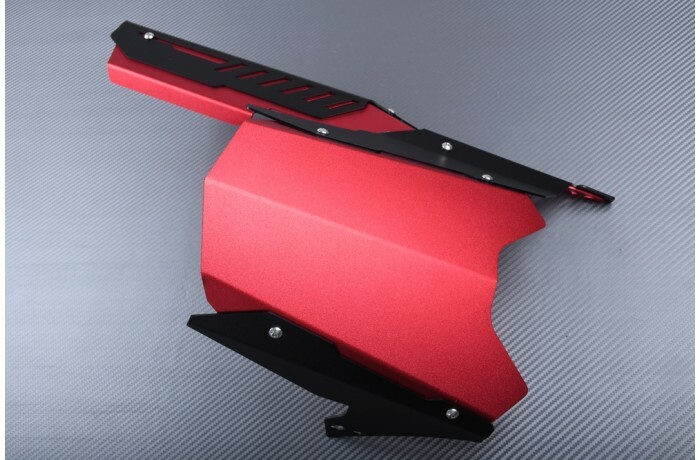 Garde-boue arrière R3 rouge en alu résistant avec protection chaîne pour éliminer les éclaboussures - 3