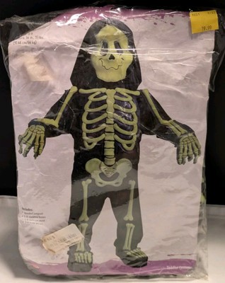 Toddler Small 3T-4T Skelebones 3-D Costume Dress-Up Halloween NEW Fun World 