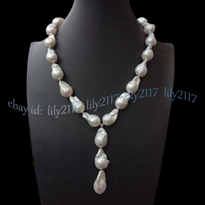 アクセサリー LARICA baroque pearl necklace ripsalis HUGE 16-23MM WHITE FRESHWATER CULTURED KESHI REBORN BAROQUE PEARL