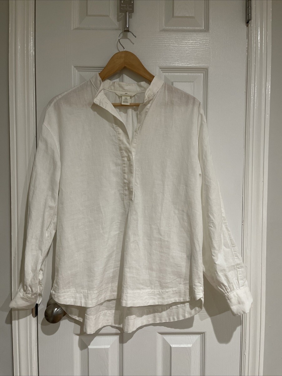 h&m white dress shirt womens H&M White Long-Sleeve Button-up Blouse found on Polyvore featuring polyvore, women's fashion, clothing, tops, blouses, shirts, h&m, blusas, long-sleeve shirt and button-down blouses